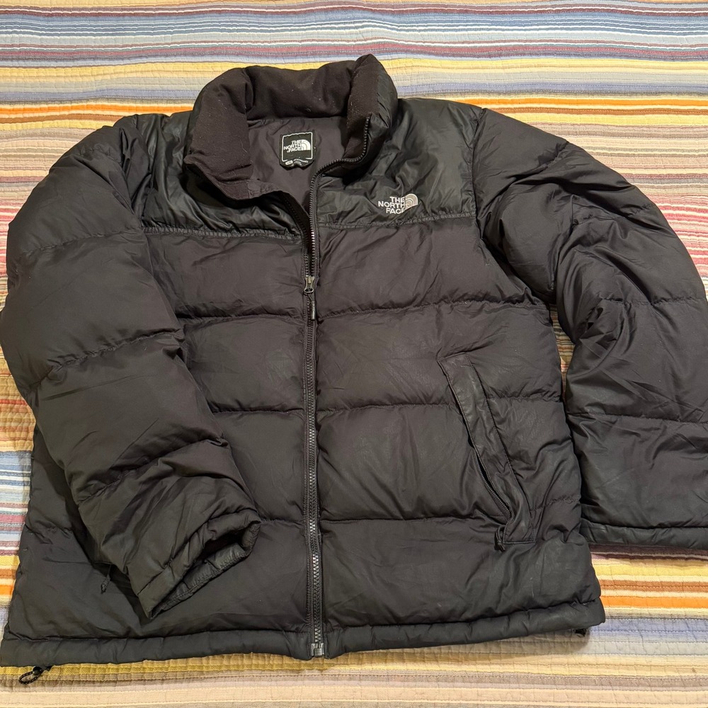 The‎ North Face Black Puffer Down Jacket Mens Lg Insulated Winter Warm